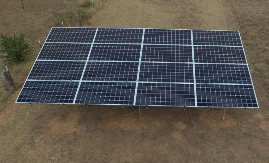 solar panels on ground