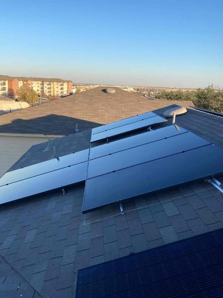 solar panel installation on house