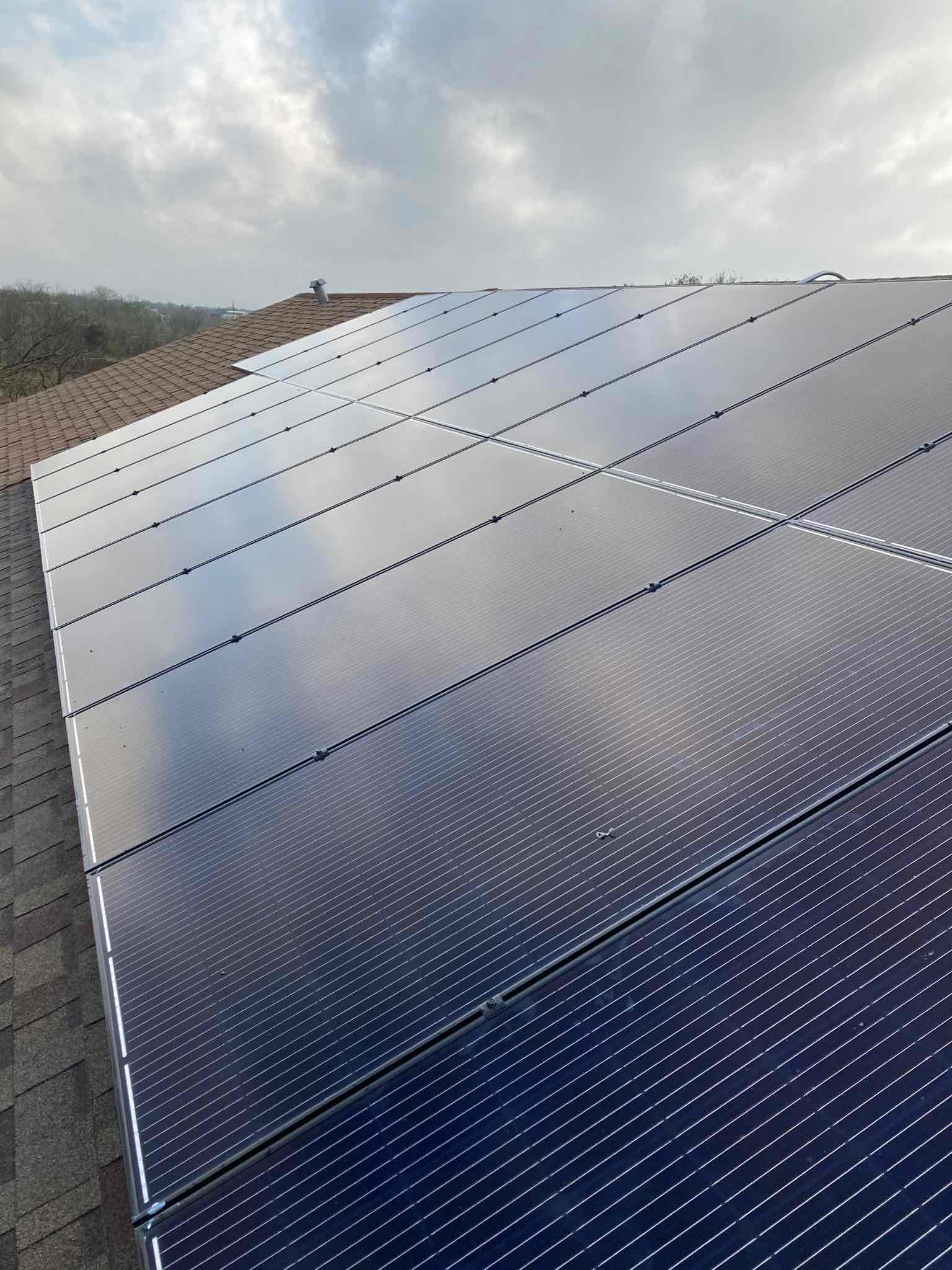 solar panel installed on home