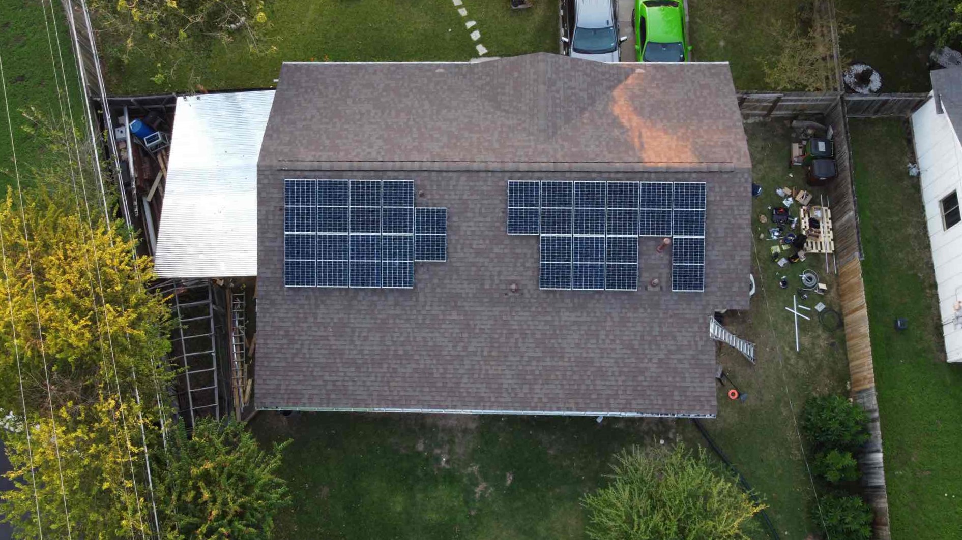 solar panel installed on home